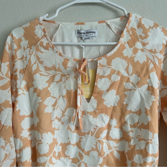 NWT ANTROPOLOGIE - CHARLIE HOLIDAY EVE LINEN BLEND DRESS IN BLOOM - Size XS - Picture 4 of 10